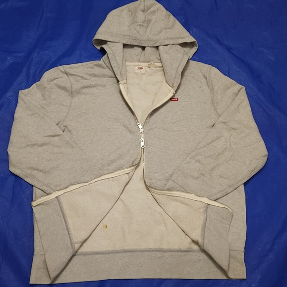 Levi's Light Gray Zip-Up Sweater - Picture 3 of 8